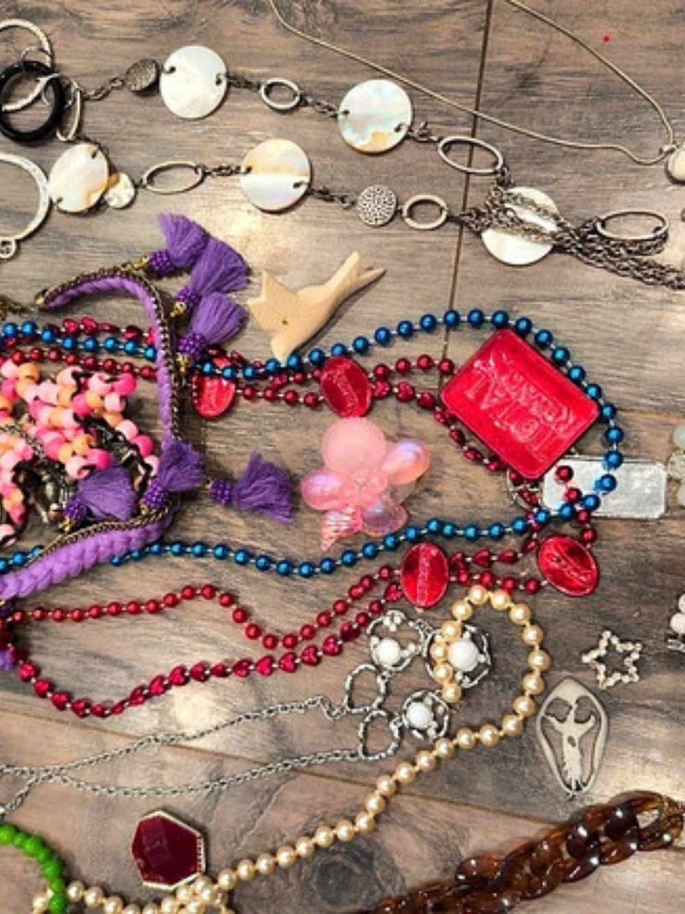 Diy Crafts Broken Assorted Statement Jewelry Lot